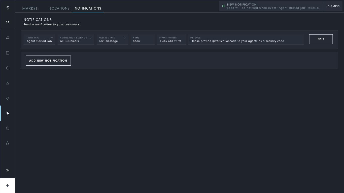 Макет STRATIM Portal: настройка уведомления по событию Макет STRATIM Portal: настройка уведомления по событию